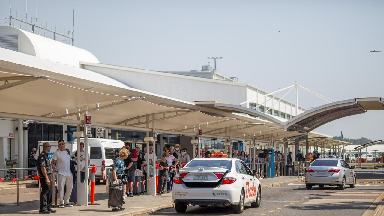 The case passed through Darwin International Airport twice while infected. Picture: Floss Adams.