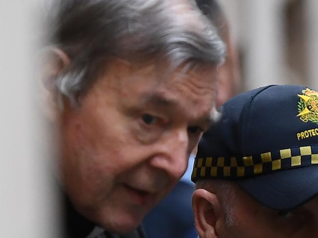 George Pell departs the Supreme Court of Victoria, Melbourne, Wednesday, August 21, 2019. Cardinal George Pell's appeal has been dismissed by the Court of Appeal and he will remain in prison. (AAP Image/James Ross) NO ARCHIVING