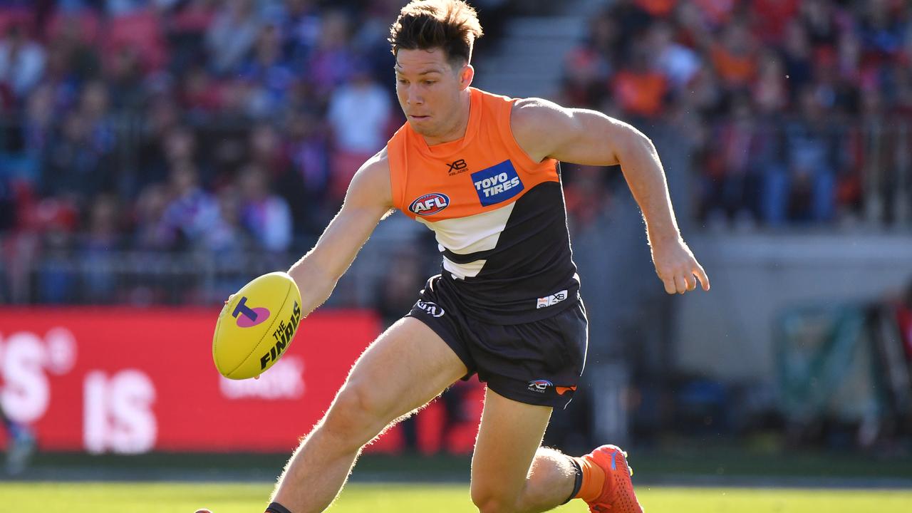 Toby Greene was in everything for the Giants early. Picture: AAP