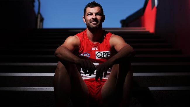 Heath Grundy has stood down from the Swans’ clash this weekend. Picture: Phil Hillyard