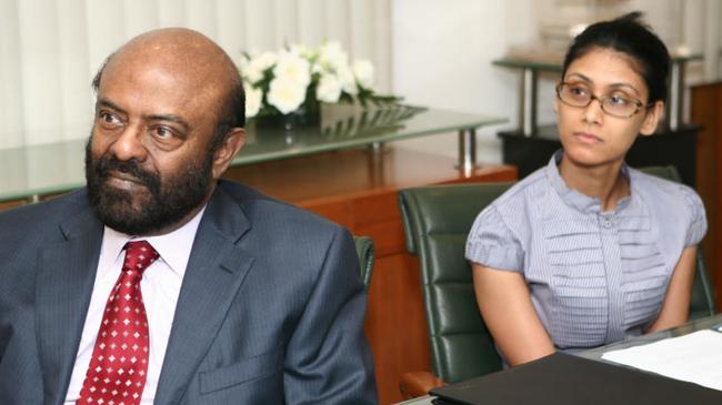 HCLTech founder Shiv Nadar and daughter Roshni Nadar Malhotra.