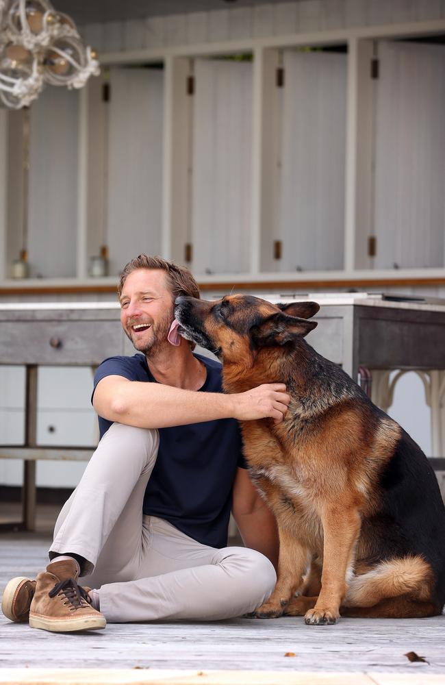 No longer Sydney’s ultimate playboy, a great night now involves “pats with family dog Thunder, takeaway or a home-cooked meal and a couple of episodes of (Netflix drama) Narcos”.