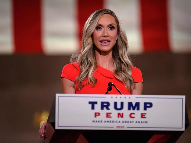 Lara Trump posted the interview on her Facebook page. Picture: AFP