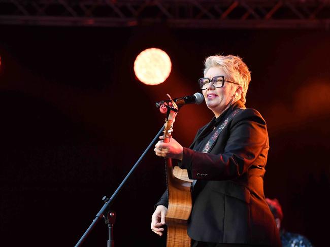 Melinda Schneider performs main stage at Gympie Music Muster. Picture: Patrick Woods.