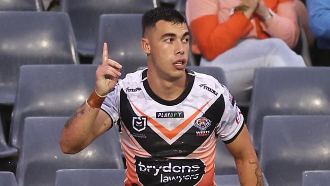 Charlie Staines is back for the Wests Tigers. Picture: Getty Images