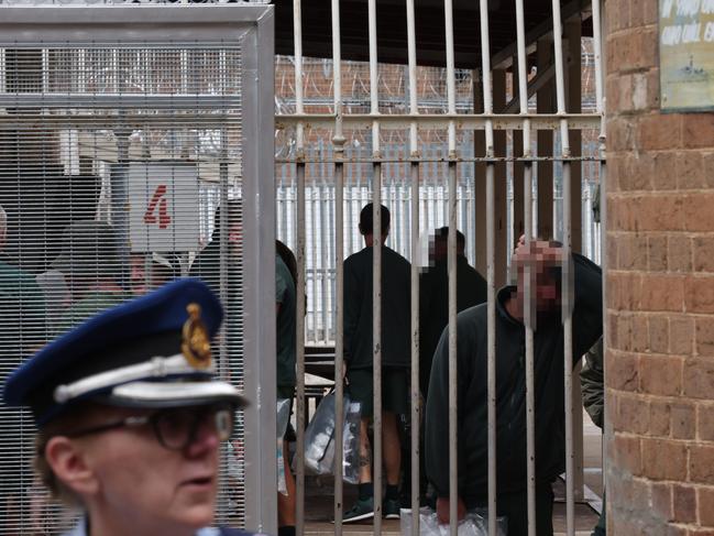 Prisoners in the yard. Picture: News Corp