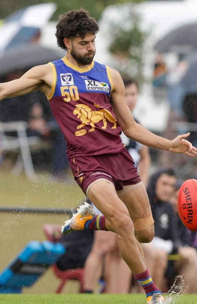 Darryl McDowell-White playing VFL for the Lions in 2022. Picture: Russell Freeman/AFL Photos