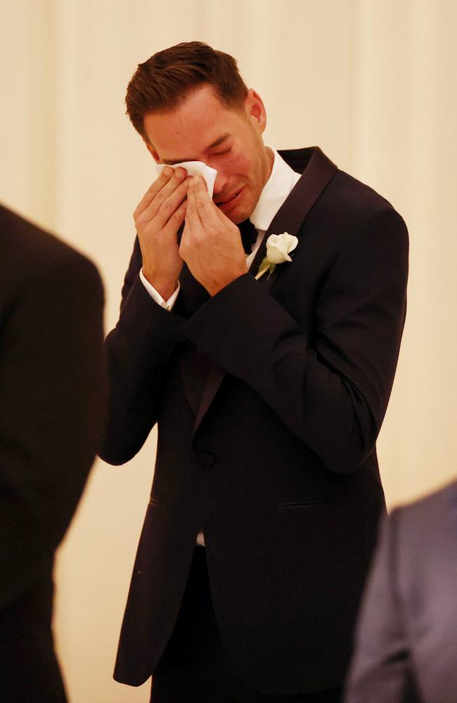 Carter Reum cried as Paris walked down the aisle. Picture: Christopher Polk/Shutterstock/Media Mode