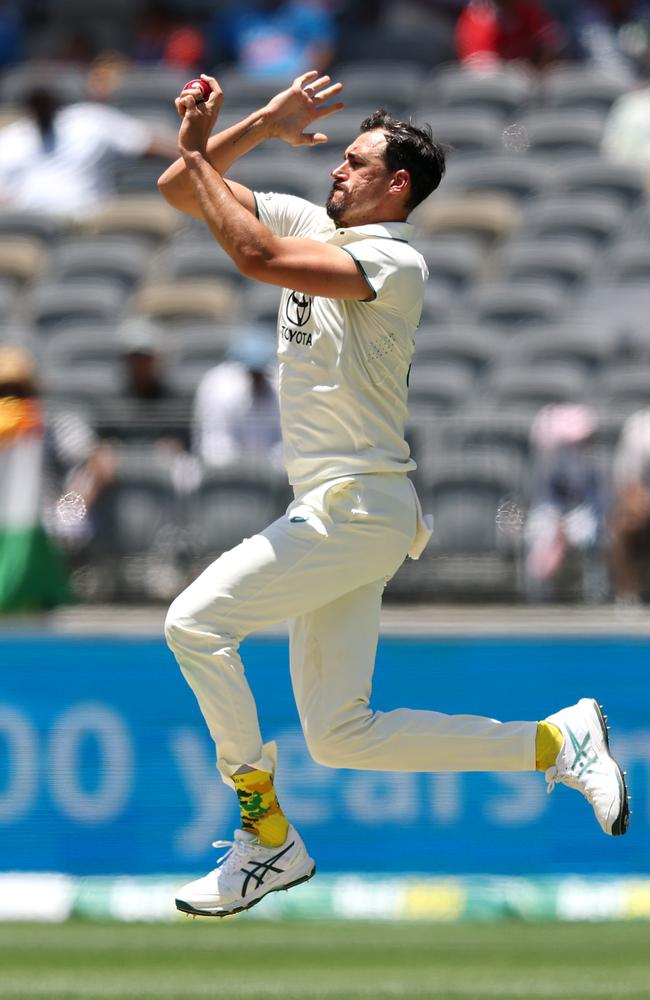 Mark Waugh has called for Australia’s pace bowlers, including Mitchell Starc, to be more aggressive with the ball. Picture: Getty Images