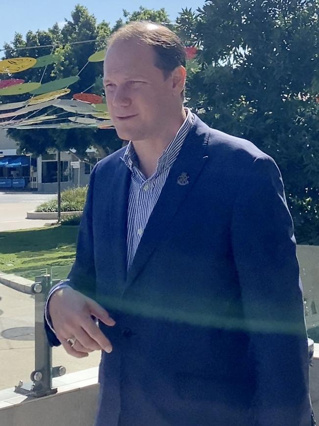 Brisbane lawyer Nathaniel Ross Delaney, 40, leaving Beenleigh courthouse. Picture: Supplied