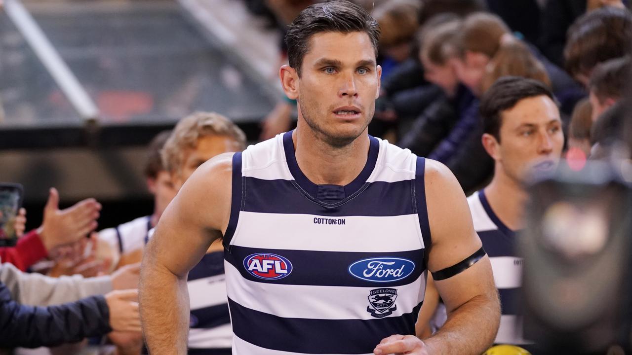 Tom Hawkins of the Cats is set to face the tribunal.