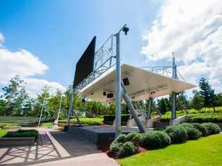 The big screen TV at Springfield's Robelle Domain Parklands.