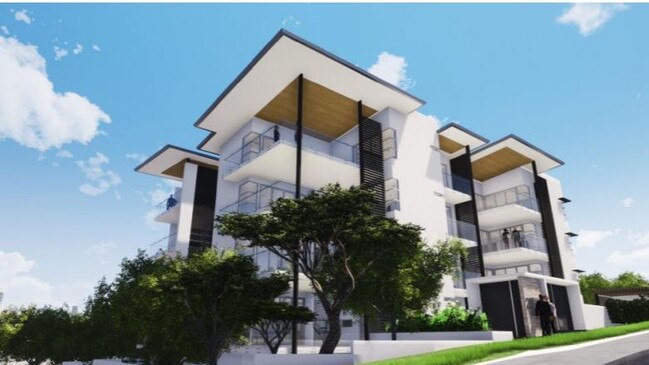 The proposed five-storey apartment block at 2 - 4 Ventura St Upper Mount Gravatt. Picture: AEQ Architects