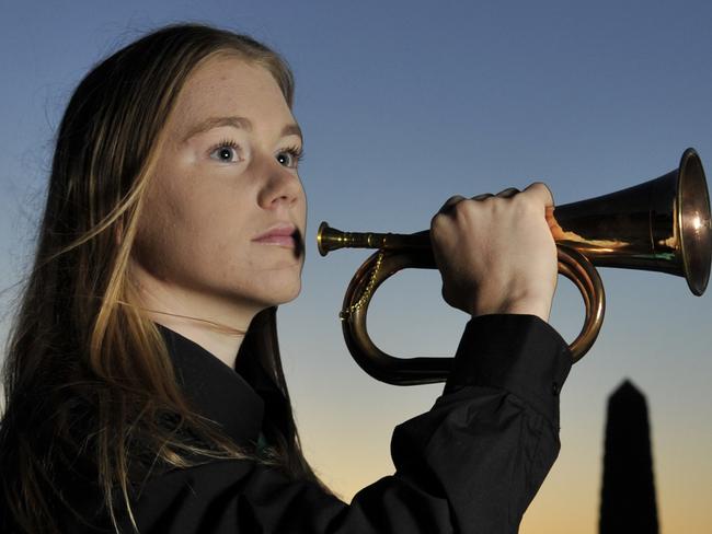 Emily Ballantyne is a 17yo from Narrogin who will be playing the bugle and doing The Last Post for the fourth year at the Narrogin dawn service on Anzac Day. She's also in the Perth Hills and Wheatbelt Band and will be travelling to Gallipoli with the band this year where she will play the bugle on the shores of Anzac Cove.