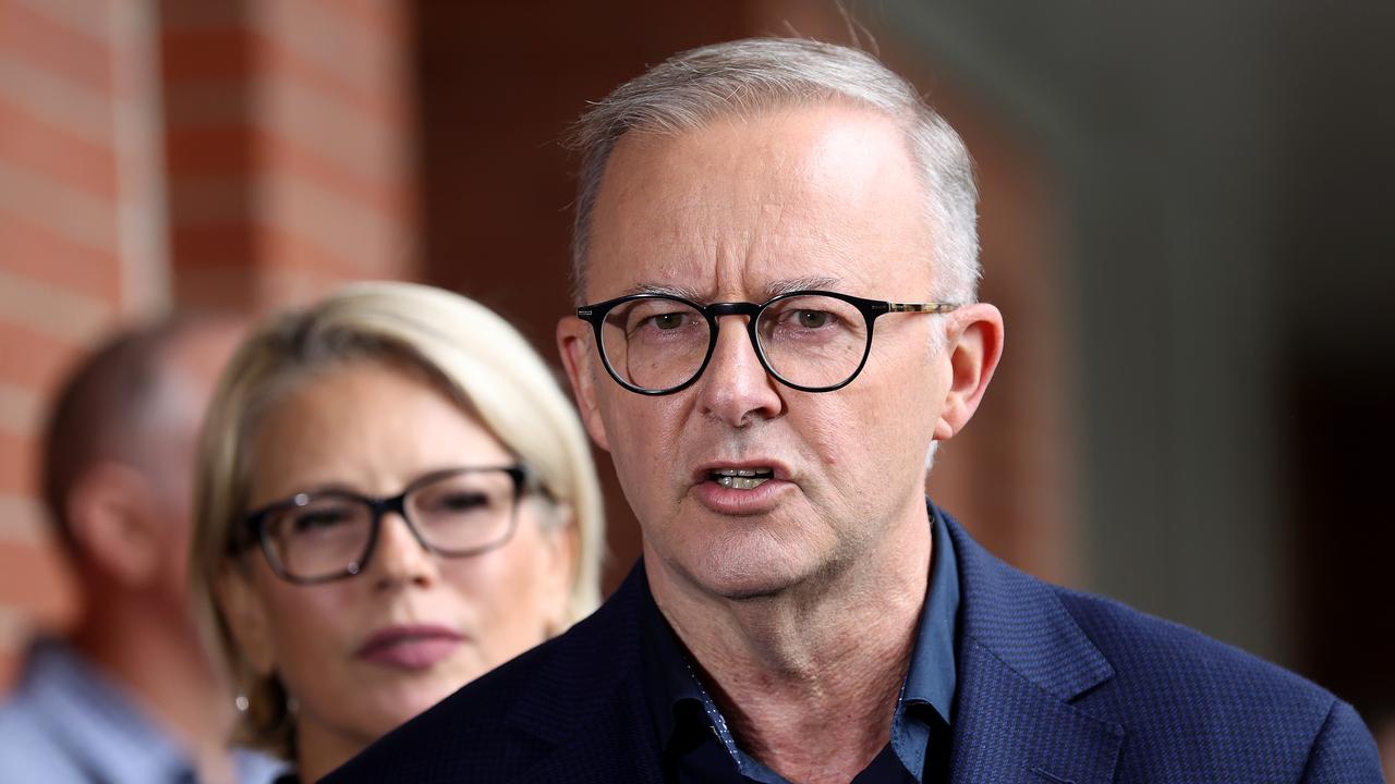 Labor leader Anthony Albanese outside St Monica’s Cathedral in Cairns. Picture: Toby Zerna