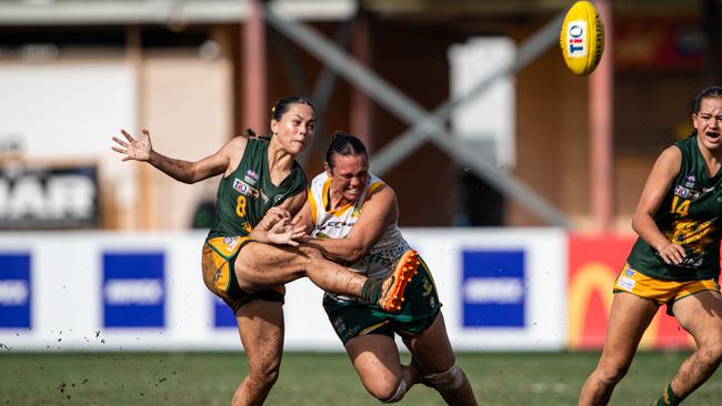 Lavinah Pollo in the 2023-24 NTFL Women's Grand Final between PINT and St Mary's. Picture: Pema Tamang Pakhrin