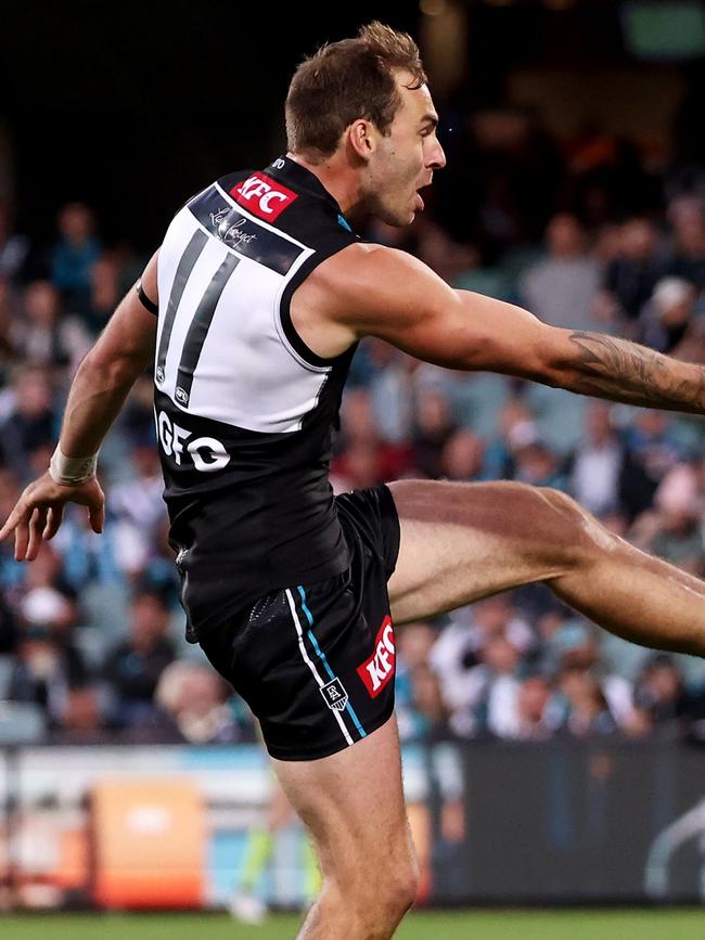 Finlayson in action during his first season at the Power. Picture: James Elsby/AFL Photos