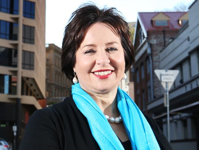 Lord Mayor of Hobart Sue Hickey is all for change in the city. The proposed hotel development on Davey Street will sit high up in the sky between next to the Telegraph Hotel. Picture: NIKKI DAVIS-JONES