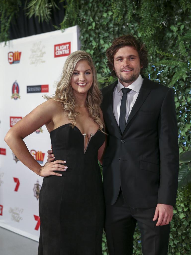 Norwood’s Cameron Shenton with Sophie Gardner. Picture: Dean Martin