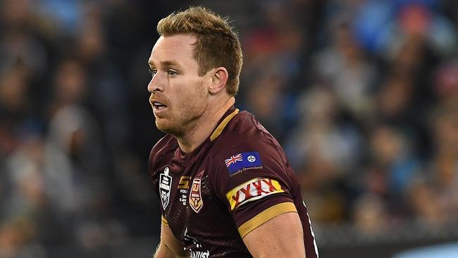 Michael Morgan of the Maroons is seen in action during Game 1 of the 2018 State of Origin series at the MCG in Melbourne, Wednesday, June 6, 2018. (AAP Image/Julian Smith) NO ARCHIVING, EDITORIAL USE ONLY