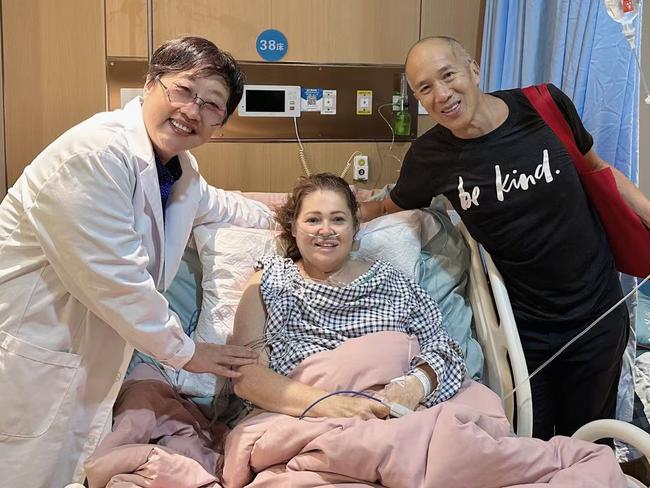 Ms Miles (centre) with Dr Teo (right). Picture: Supplied