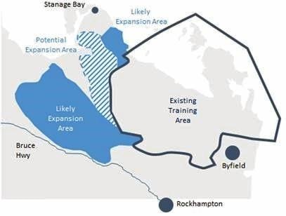 Proposed expansion for Shoalwater Bay. Picture: Contributed ROK301116Shoalwater1