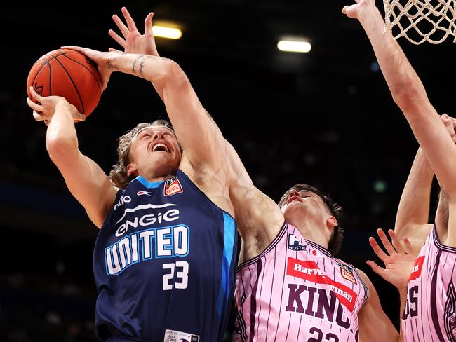 Western Australian Luke Travers in action for Melbourne United in the NBL. Picutre: Getty