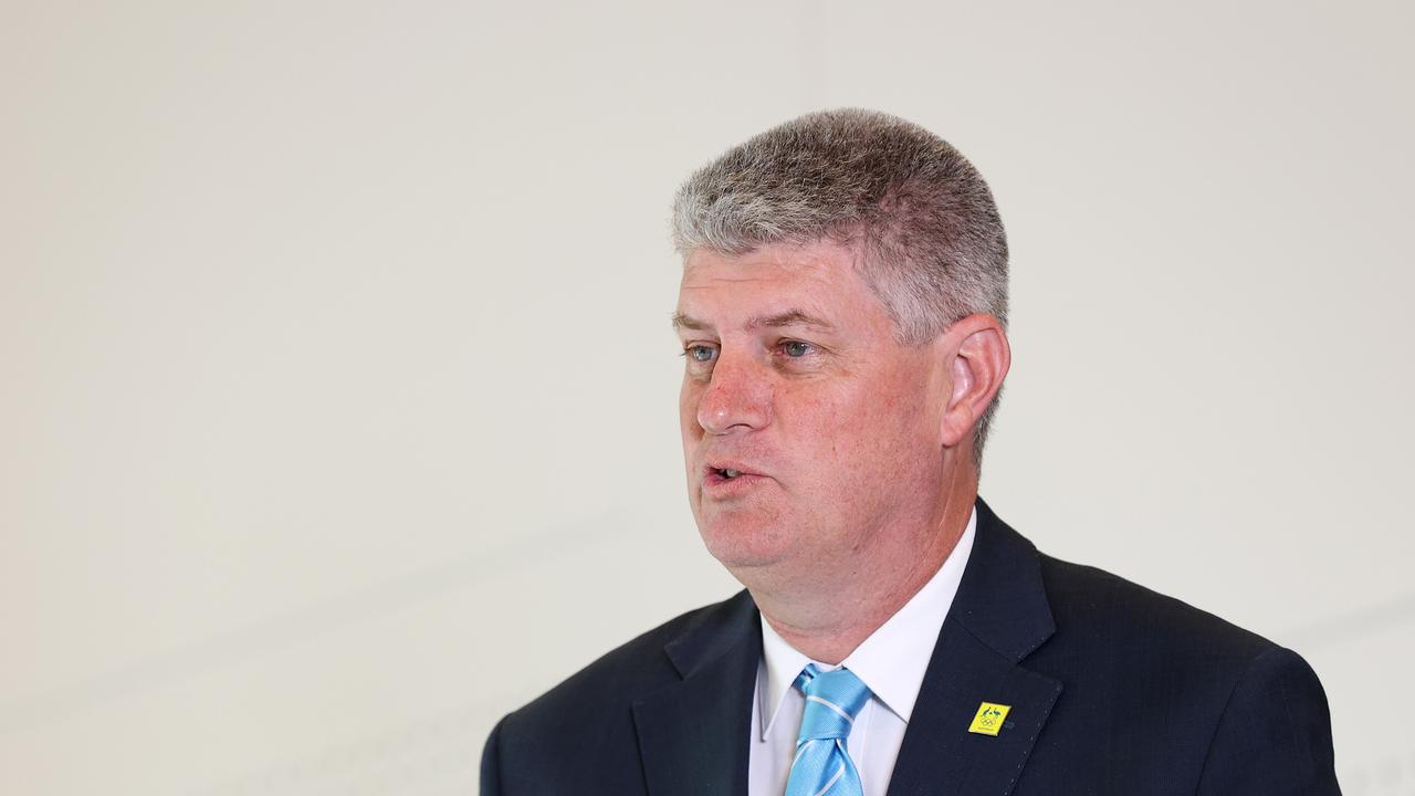 Minister for Tourism Stirling Hinchliffe speaking at a press conference at 1 William Street. Pics Tara Croser.