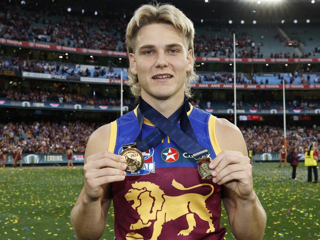 Will Ashcroft with his two medals. Picture: Getty Images