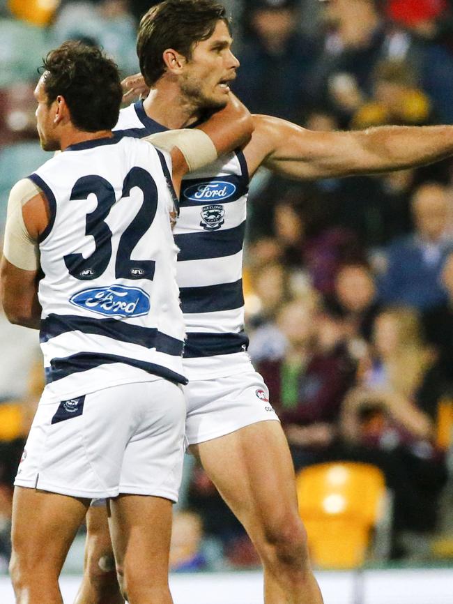 Tom Hawkins and Steven Motlop were back to near their best. Picture: AAP