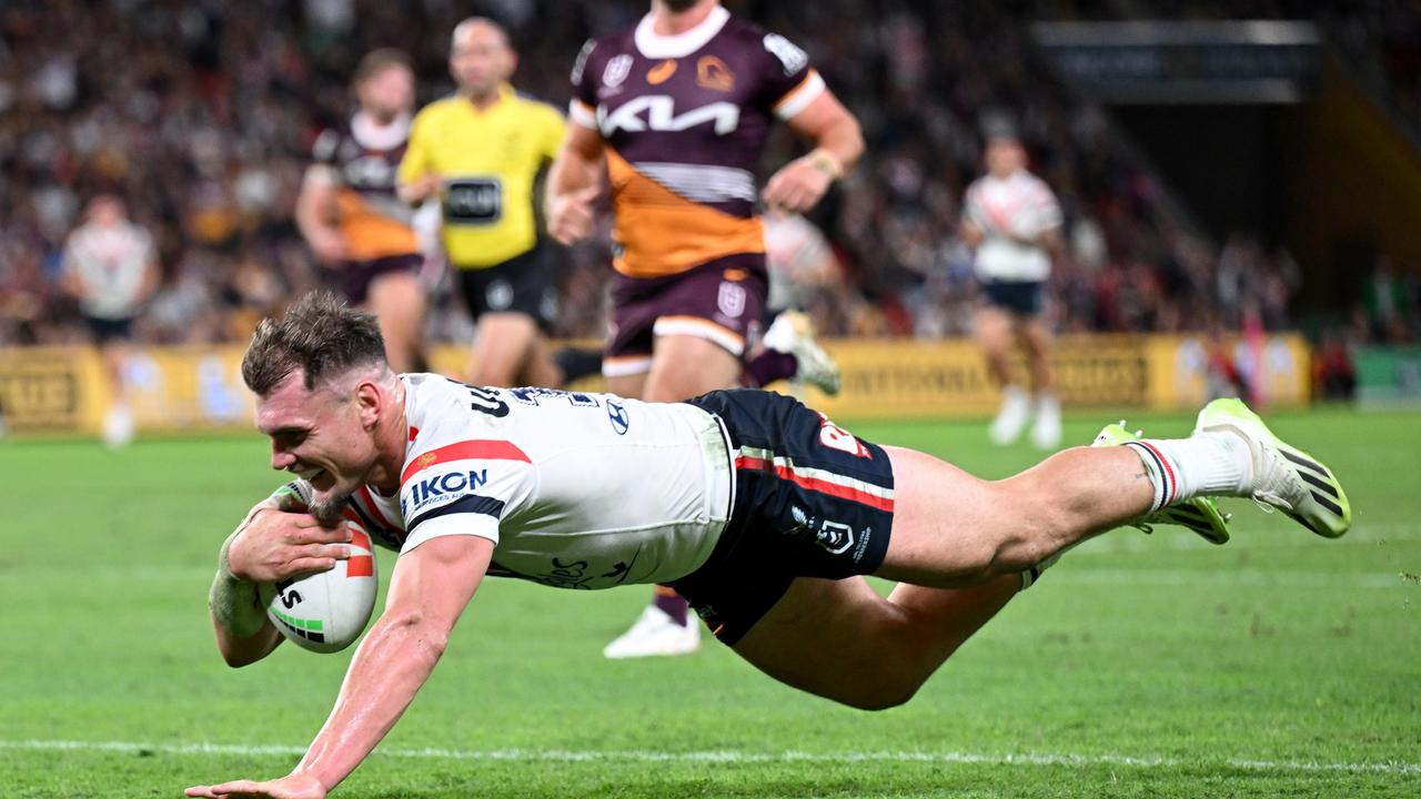 Angus Crichton starred for the Roosters. Photo: Bradley Kanaris/Getty Images