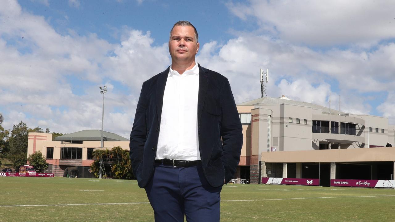 Anthony Seibold on the day he resigned from the Broncos coaching job. Picture: Annette Dew.