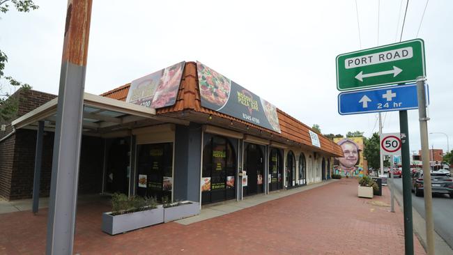 The deserted Woodville Pizza Bar during the November 2020 lockdown. Picture: Tait Schmaal.