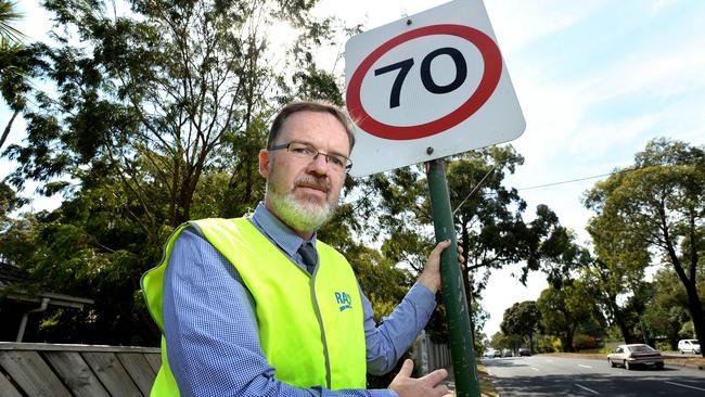 RACV manager of Roads Dave Jones has welcomed the news that the government has stepped in to stop the changes to 70km/h and 90km/h speed limits. Picture: Steve Tanner