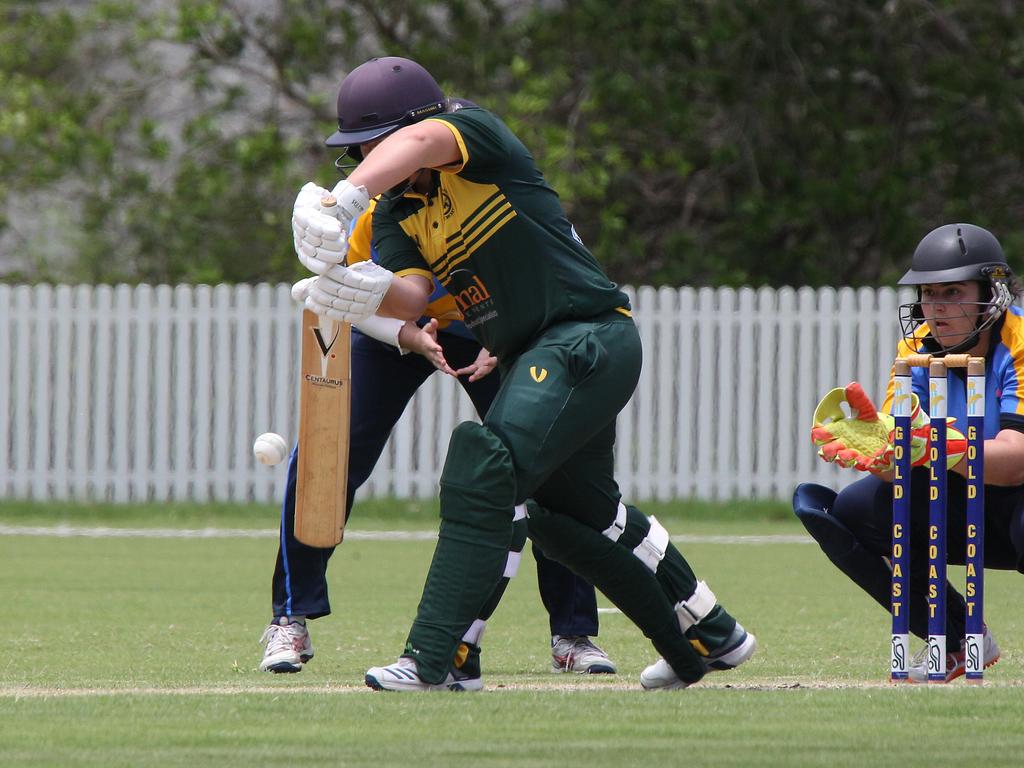 Katherine Raymont Shield women's cricket - Gold Coast Dolphins vs Wynnum-Manly/Redlands at Bill Pippen Oval, Robina. Wynnum batswoman Jessica Bird . Pic Mike Batterhamrham