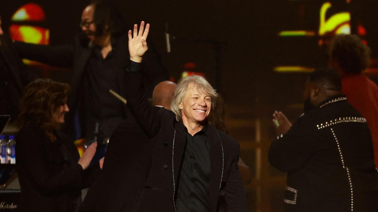 Bon Jovi at the 2024 MusiCares Person of the Year gala at the LA Convention Center in Los Angeles. Photo by Michael TRAN / AFP.
