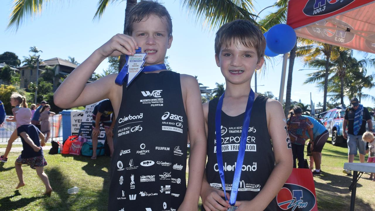 Austin and Stirling Edwards-Bland. Stirling was killed in a horror highway crash in May 2022. Photo Inge Hansen / Whitsunday Times.