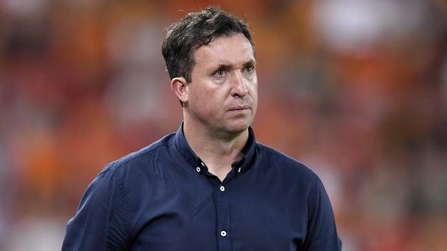 Brisbane Roar coach Robbie Fowler sought clarification on the VAR call. Picture: Getty Images