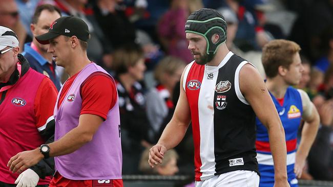 The career of St Kilda's Paddy McCartin remains unclear. Pic: Michael Klein