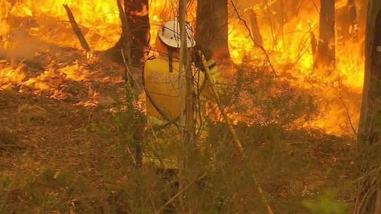 Fires burned in eastern Victoria on Tuesday. Picture: NCA NewsWire.