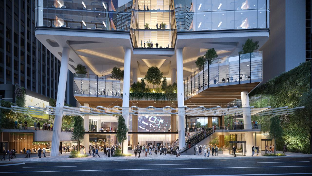 An artist’s impression of Charter Hall's proposed new office tower at 360 Queen Street in Brisbane.