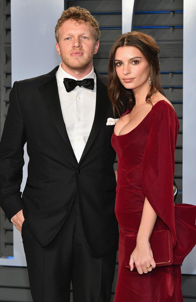 Sebastian Bear-McClard and Emily Ratajkowski are expecting their first child together in coming months. Picture: Dia Dipasupil/Getty Images