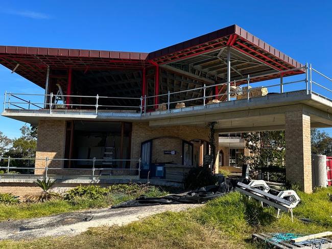 A half-completed Eraring trophy home rebuild construction site, once a sought after trophy home known as Mandalay, has been listed for an August 20 auction. Source: realestate.com.au
