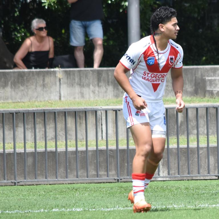 Antonio Okusitino pictured earlier this year playing in the SG Ball Cup competition in New South Wales.