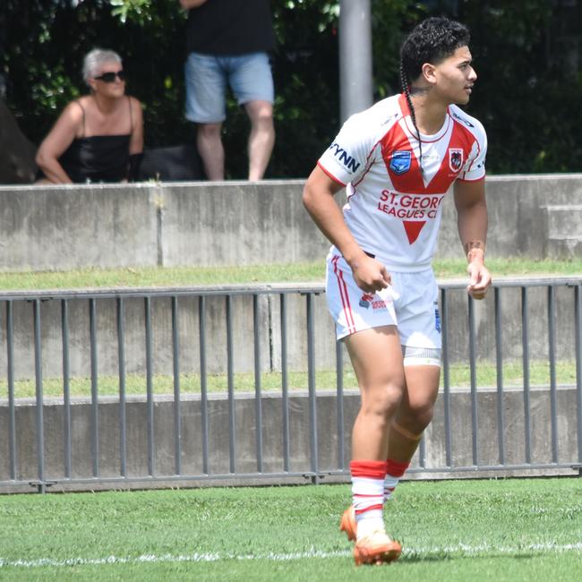 Antonio Okusitino pictured earlier this year playing in the SG Ball Cup competition in New South Wales.
