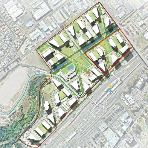 An overview of the plans for the Campbelltown North precinct.