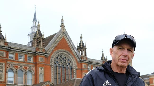 New Zealand sevens coach Gordon Tietjens at Dulwich College in London.