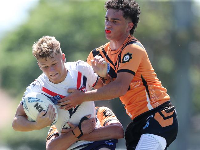 Eli Bennett and Levi Palfrey Harold Matthews  Cup Central Coast Roosters v Tigers at  Woy Woy Oval Round 5 1st March 2025 pic Sue Graham