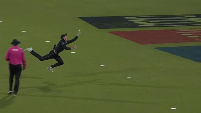 Santner soars for unreal one armed grab