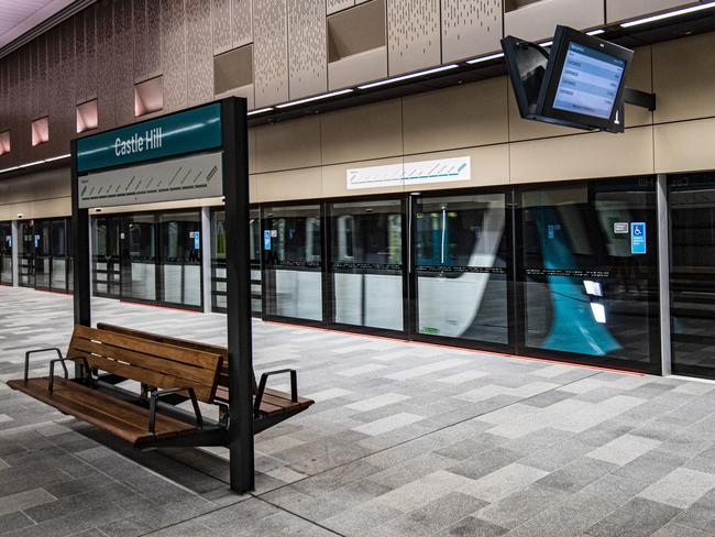 Castle Hill Station — located between Showground and Cherrybrook stations on Sydney Metro's $8.3 billion Northwest rapid transit rail line — is being built 25 metres below ground level and includes a direct underground pedestrian link to Castle Towers Shopping Centre.